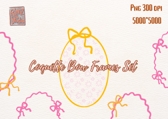 Download Coquette Bow Frame Set - Bow frame Collection