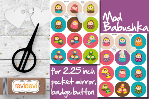 Download Mini Babushka Printable Circles - Premium Resources