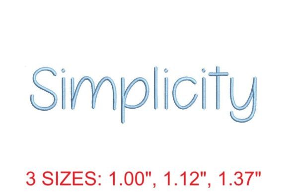 Download Simplicity Embroidery Font - Embroidery font Collection