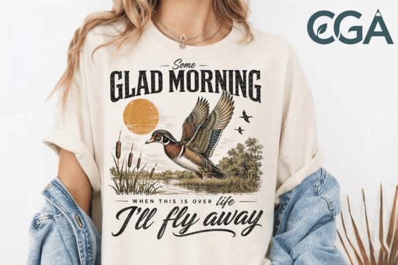Download Retro Glad Morning I'll Fly Away PNG - Morning Collection