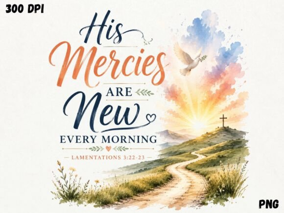 Download His Mercies Are New Every Morning PNG, - Morning Collection