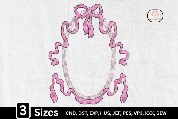 Download Pink Cute Ribbon Monogram Bow Frame - Bow frame Collection