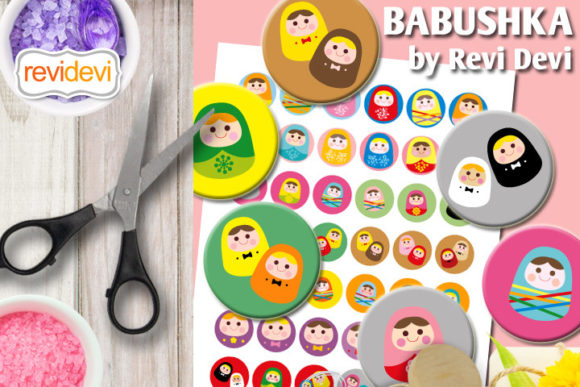 Download Russian Babushka 1" Circles - Premium Resources